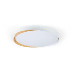 Lámpara de techo LED tipo plafón CCT 36W - Efecto madera - ø50cm - IP22