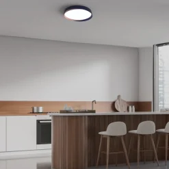 Lámpara de techo LED tipo plafón CCT 36W - Efecto madera - ø50cm - IP22