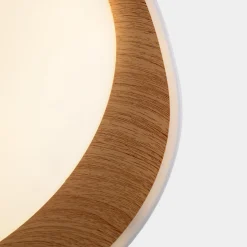 Lámpara de techo LED tipo plafón CCT 24W - Efecto madera - Ø45cm