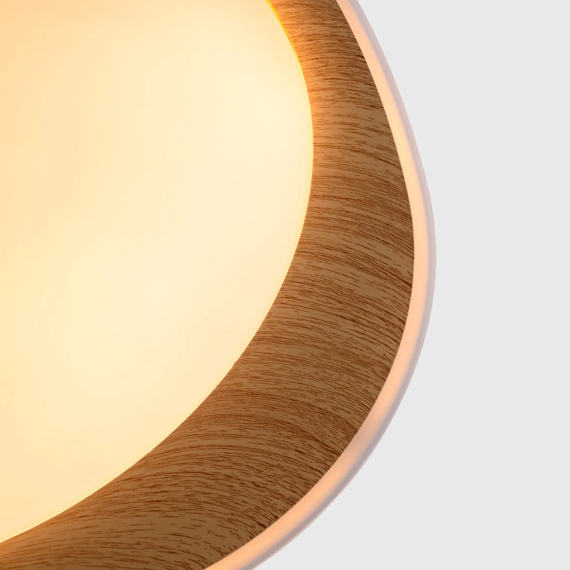 Lámpara de techo LED tipo plafón CCT 24W - Efecto madera - Ø45cm
