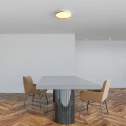 Lámpara de techo LED tipo plafón CCT 24W - Efecto madera - ø40cm - IP22