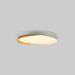 Lámpara de techo LED tipo plafón CCT 24W - Efecto madera - ø40cm - IP22