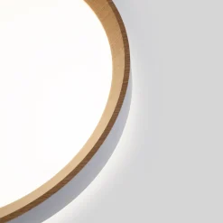Lámpara de techo LED tipo plafón CCT 24W - Efecto madera - Ø40cm