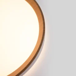 Lámpara de techo LED tipo plafón CCT 24W - Efecto madera - Ø40cm