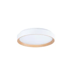 Lámpara de techo LED tipo plafón CCT 24W - Efecto madera - Ø40cm