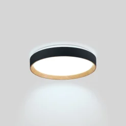 Lámpara de techo LED tipo plafón CCT 24W - Efecto madera - Ø40cm