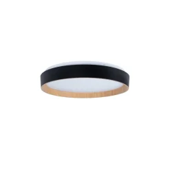 Lámpara de techo LED tipo plafón CCT 24W - Efecto madera - Ø40cm