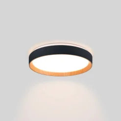 Lámpara de techo LED tipo plafón CCT 24W - Efecto madera - Ø40cm
