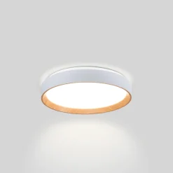 Lámpara de techo LED tipo plafón CCT 24W - Efecto madera - Ø40cm
