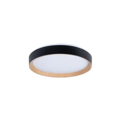 Lámpara de techo LED tipo plafón CCT 24W - Efecto madera - Ø40cm