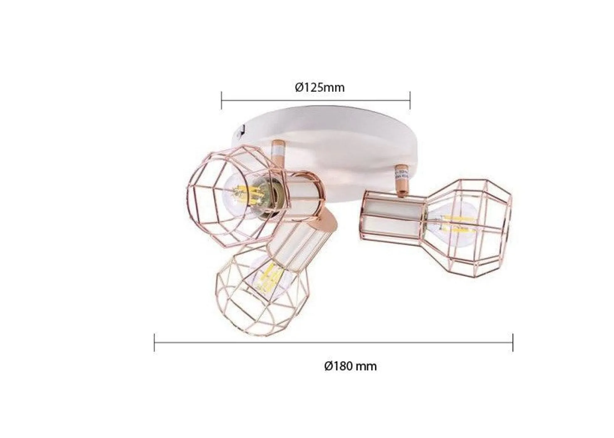 Lámpara de techo orientable jaula "AZOR-3" E14