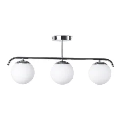 Lámpara de techo triple bolas cristal 