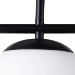 Lámpara de techo triple bolas cristal 