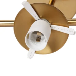 Lámpara de techo triple bolas cristal 
