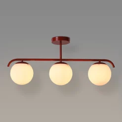 Lámpara de techo triple bolas cristal 