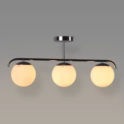 Lámpara de techo triple bolas cristal 