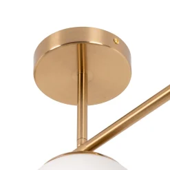 Lámpara de techo triple bolas cristal 
