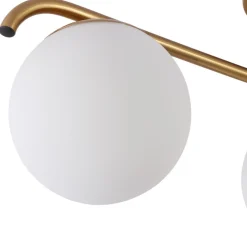 Lámpara de techo triple bolas cristal 