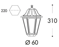Lámpara farol de pie FUMAGALLI MIKROLOT/ANNA E27 IP55