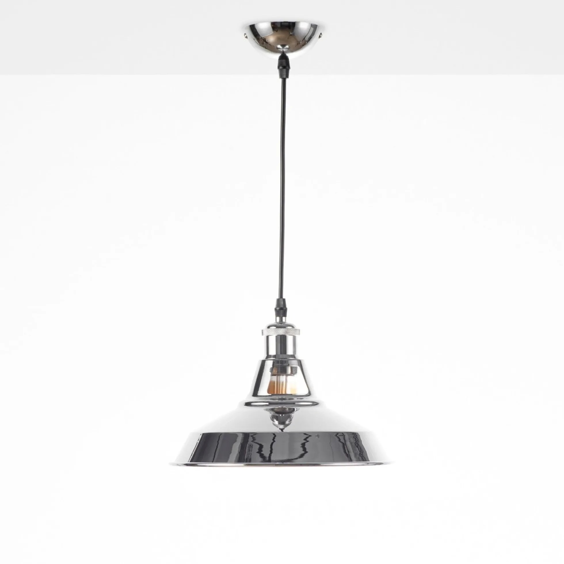 Lámpara industrial retro colgante "MANACOR" con cúpula de metal
