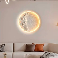 Lámpara integrable de escayola trimless en forma de luna 