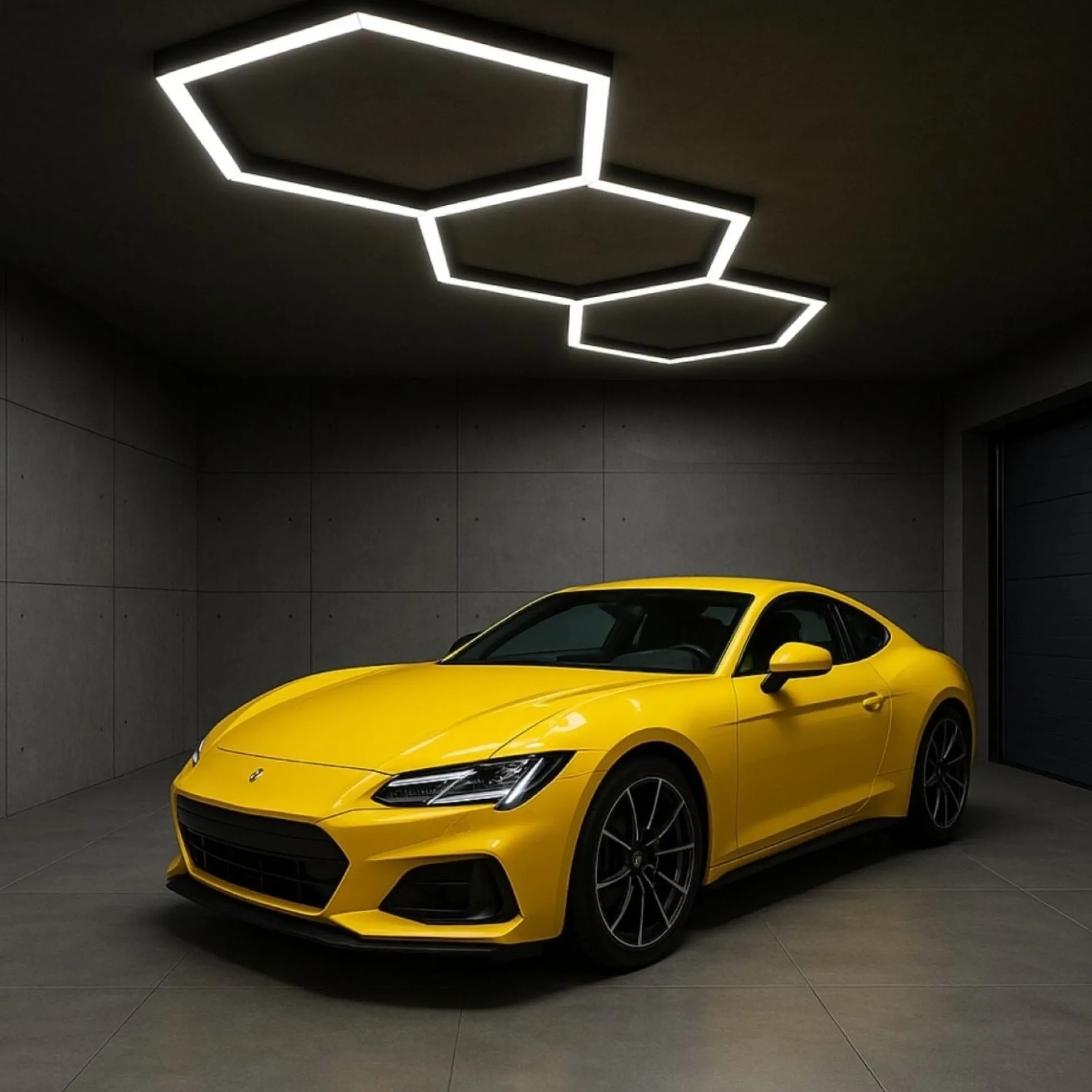 Lámpara LED hexagonal - 6500K - 3 hexágonos - 44cm