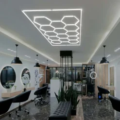 Lámpara LED hexagonal - 6500K - 14 hexágonos + Rectángulo 5m