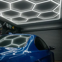 Lámpara LED hexagonal - 6500K - 14 hexágonos + Rectángulo 5m