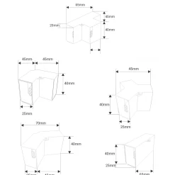 Lámpara LED hexagonal - 6500K - 14 hexágonos + Rectángulo 5m