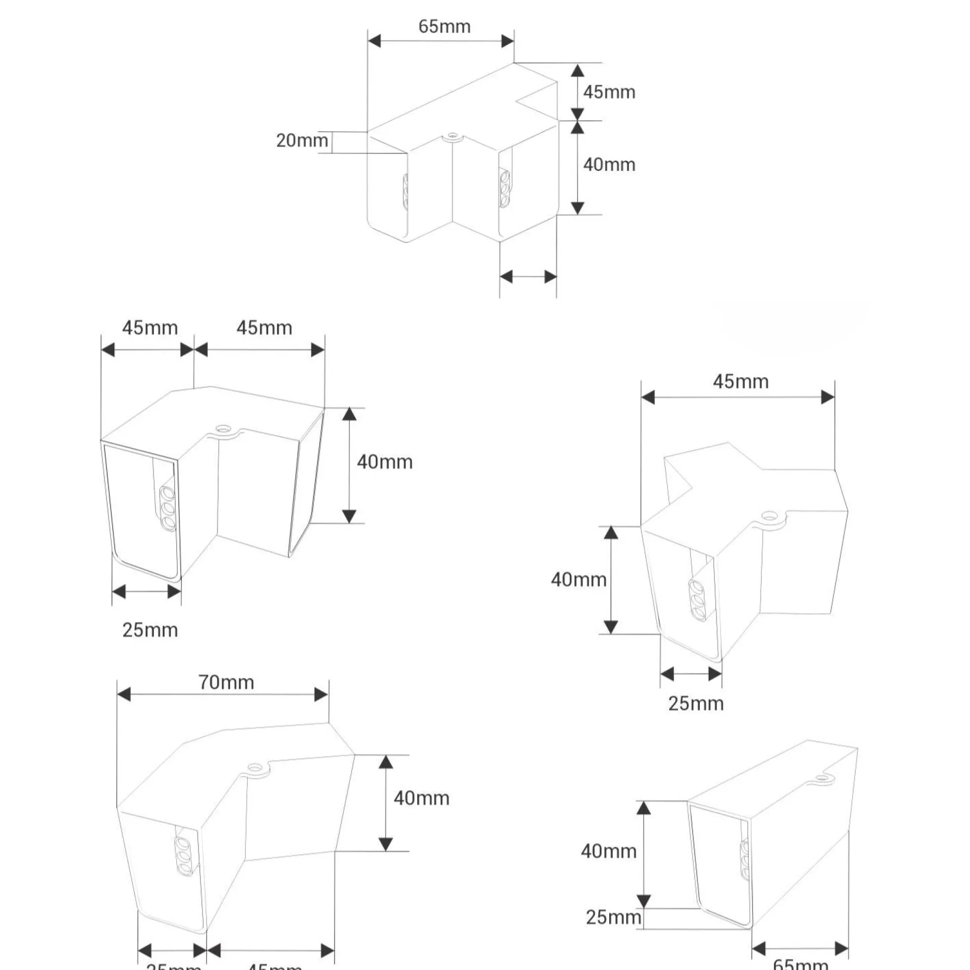 Lámpara LED hexagonal - 6500K - 14 hexágonos + Rectángulo 5m