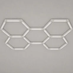 Lámpara LED hexagonal - 6500K - 5 hexágonos - 440cm
