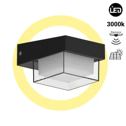 Lámpara LED solar con sensor de microondas - 3000K - IP65 - 360lm