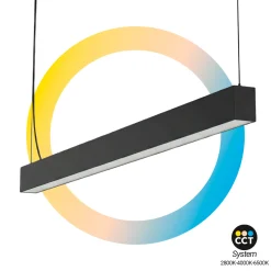 Lámpara lineal LED DOB CCT - 40W - 120cm - 120lm/W - PVC - Suspensión