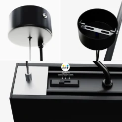 Lámpara lineal LED DOB CCT - 40W - 120cm - 120lm/W - PVC - Suspensión