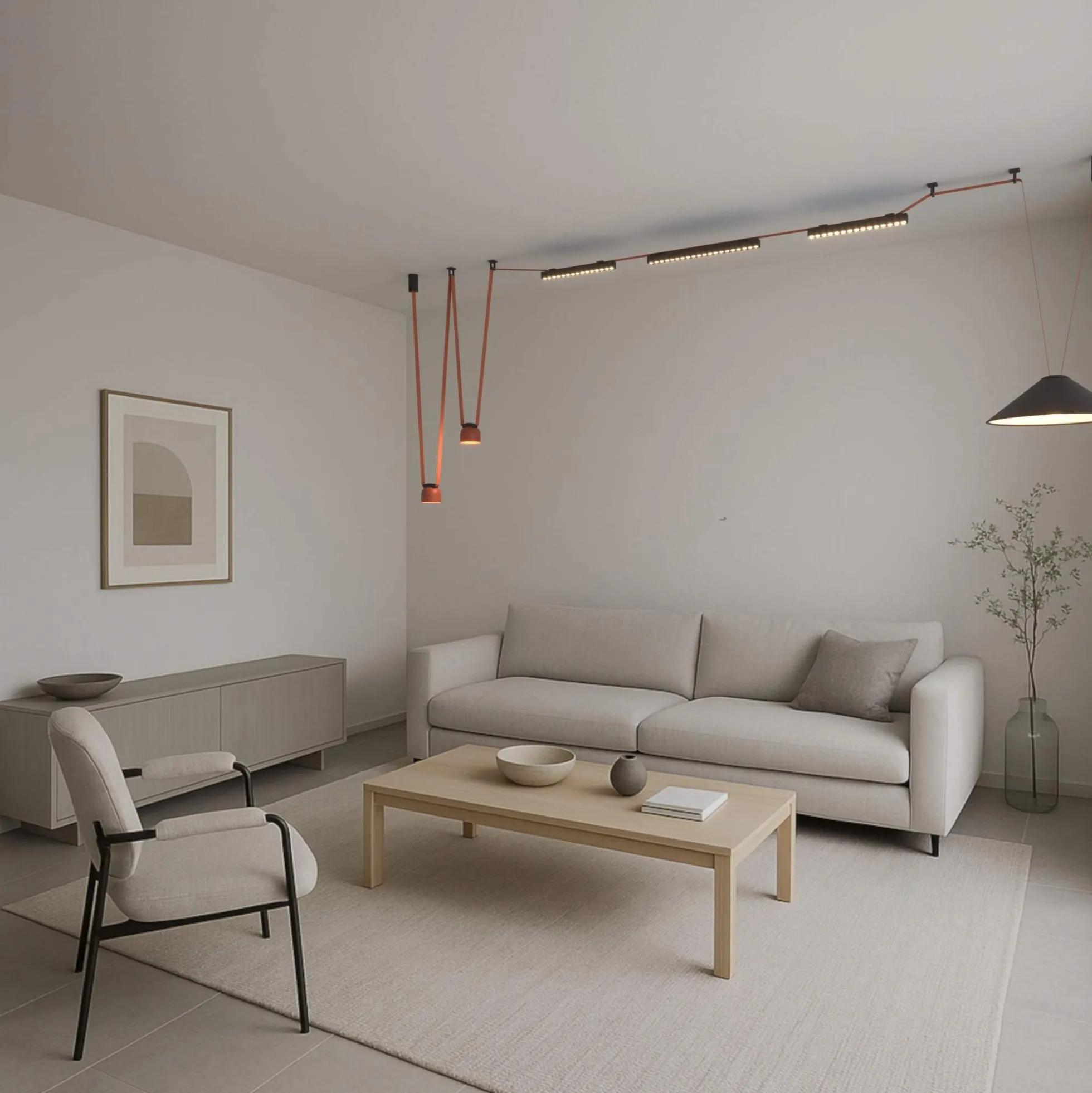 Lámpara lineal 540 para sistema "Axia" - 20W - 48V - Luz cálida