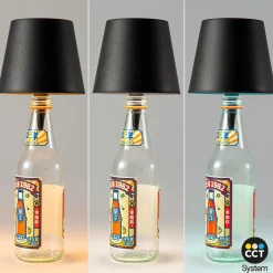 Lámpara para botellas LED CCT portátil - Táctil - Ø105 mm