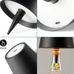 Lámpara para botellas LED CCT portátil - Táctil - Ø105 mm
