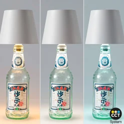 Lámpara para botellas LED CCT portátil - Táctil - Ø105 mm