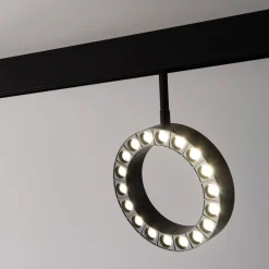 Luminaria circular LED para carril magnético 48V - Ø16cm - 18W - CRI90 - UGR18 - OSRAM