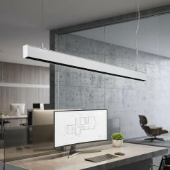 Luminaria  colgante lineal LED 30W 120cm 2750lm de bajo UGR16