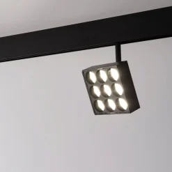 Luminaria cuadrada LED para carril magnético 48V - 9W - CRI90 - UGR18 - OSRAM