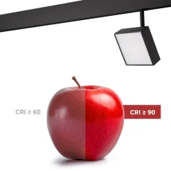 Luminaria cuadrada LED para carril magnético 48V - 9W - CRI90 - Chip OSRAM