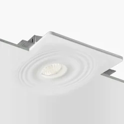 Luminaria de escayola con efecto onda trimless / integración - 20x20cm - GU10