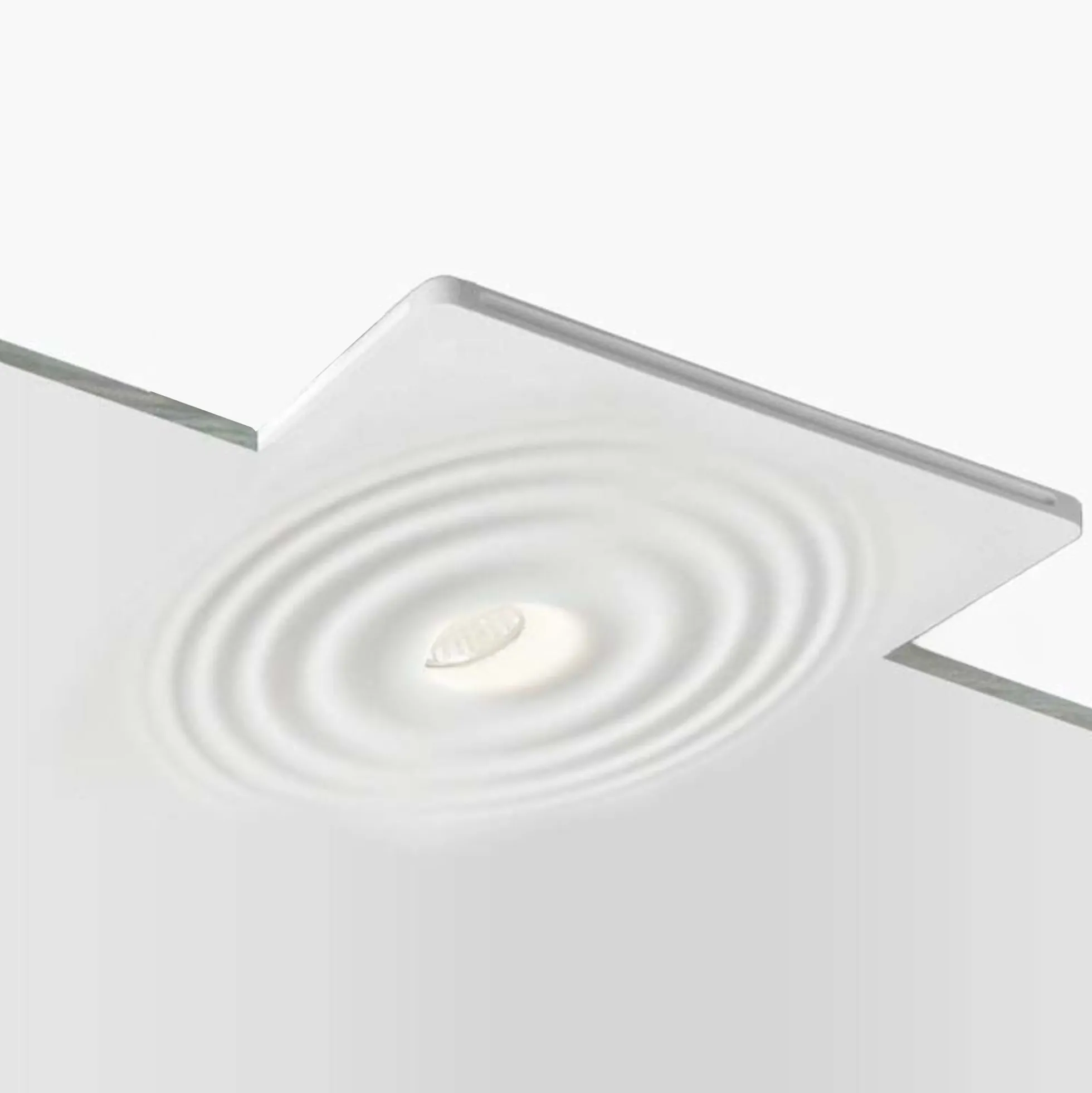 Luminaria integrable de escayola con efecto onda trimless / integración - 30x30cm - GU10
