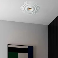 Luminaria integrable de escayola con efecto onda trimless / integración - 30x30cm - GU10
