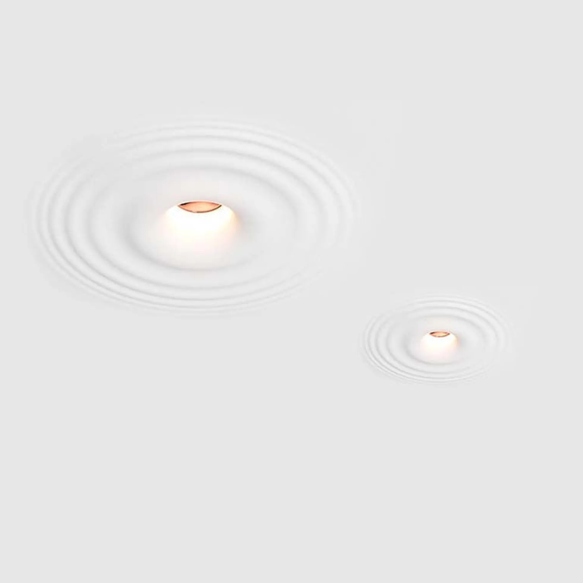Luminaria integrable de escayola con efecto onda trimless / integración - 30x30cm - GU10