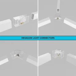 Luminaria Lineal de 120 cm – Diseño Hexagonal Moderno y Minimalista