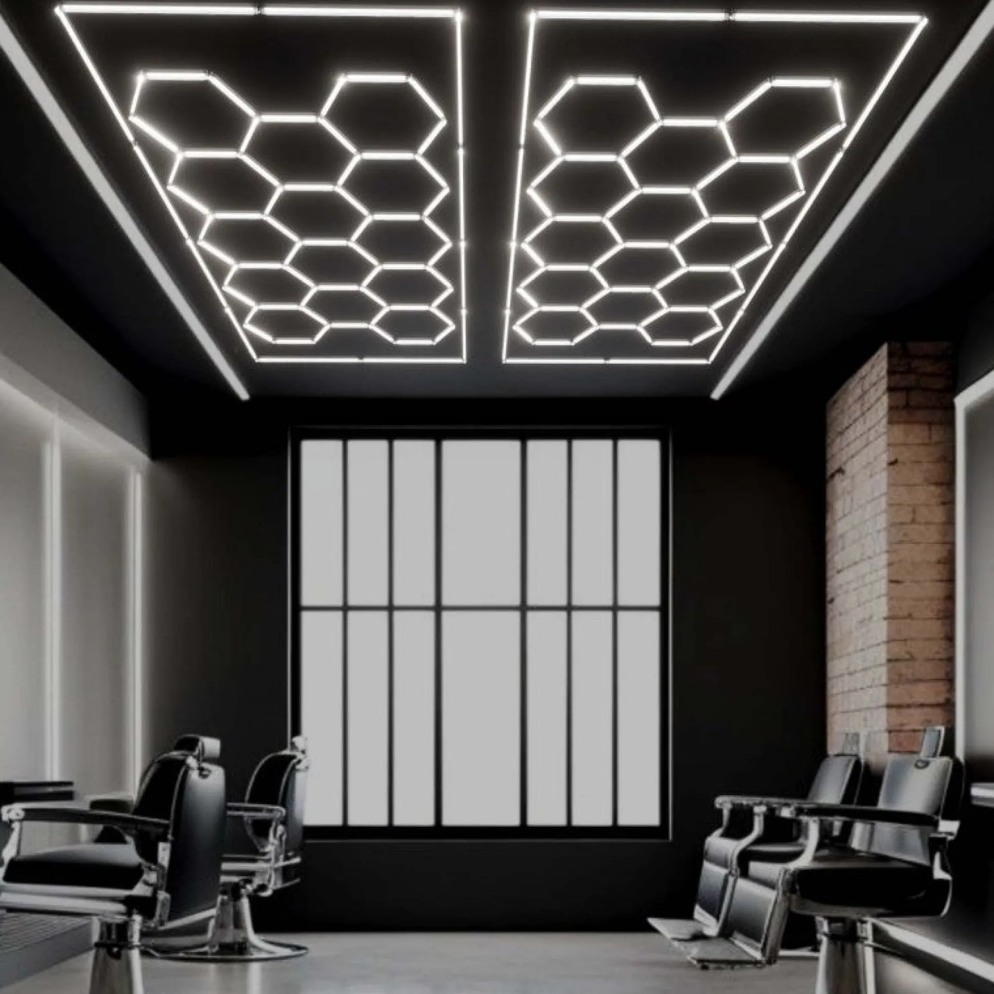 Luminaria Lineal de 120 cm – Diseño Hexagonal Moderno y Minimalista