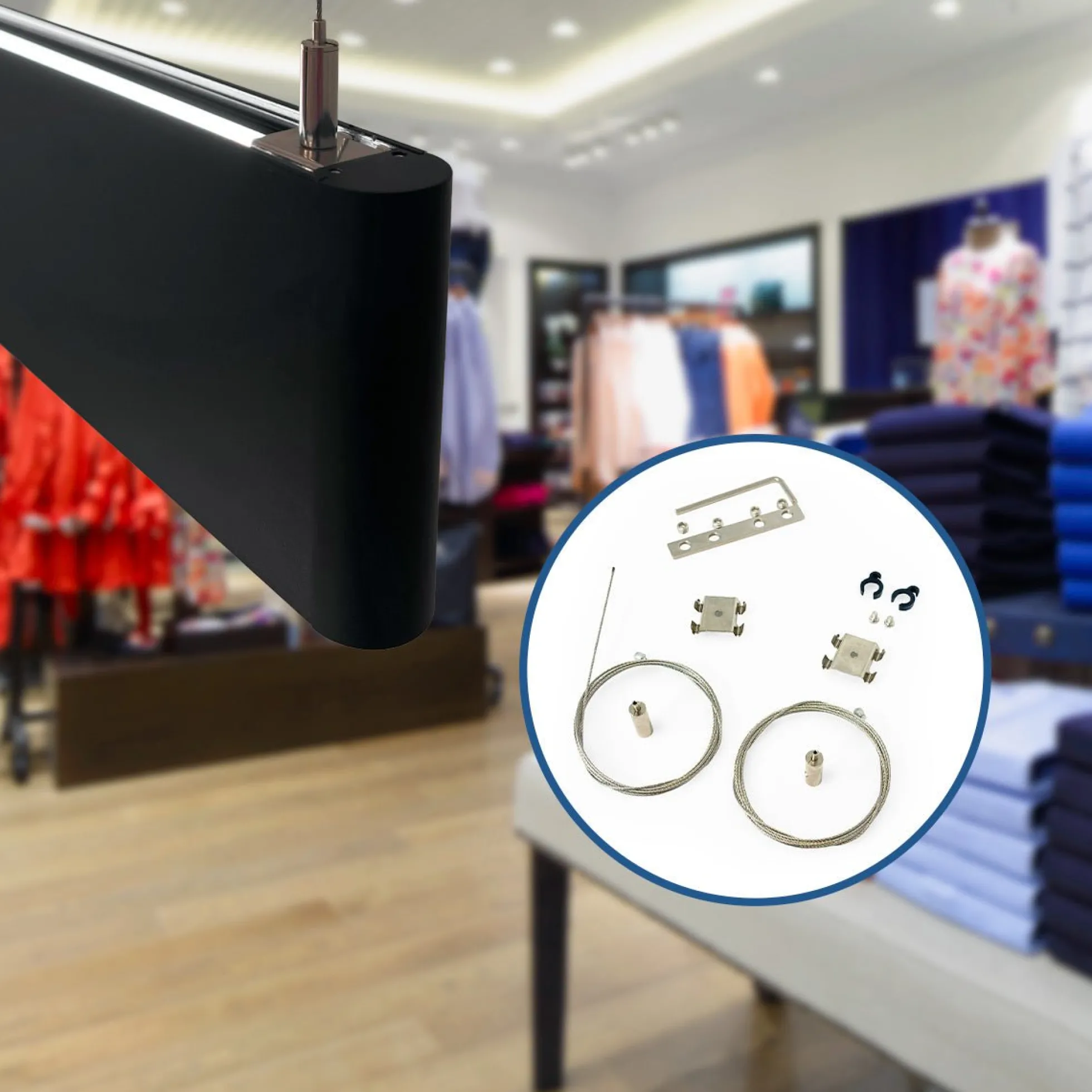 Luminaria lineal LED CCT - Bidireccional - Suspensión - Potencia ajustable 20W/30W/40W - 120cm - UGR 17