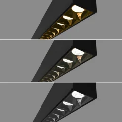 Luminaria lineal LED CCT - Suspensión/superficie - Potencia ajustable 20W/30W/40W - 120cm - UGR 17